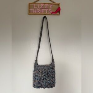 The Sak Gaia Crossbody in Crochet Single Shoulder Strap Verdant Multi